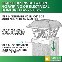 Greenlighting Evolve White Solar Post Cap Lights 4X4 Post Caps And Outdoor Post Lights Waterproof Solar Lights For Fence Pos