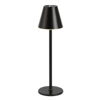 Timjorman Modern Led Cordless Table Lamp,4000Mah Rechargeable Battery Desk Lamp,3 Level Brightness Night Light, Metal Shell,Minimalist Design, For Couple Dinner/Coffee Table/Restaurant/Bedroom(Black)