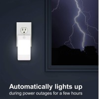 4In1 Led Night Light Emergency Backup Light Motion Sensor Dusktodawn Sensor Rechargeable Battery Operated 5000K Daylight