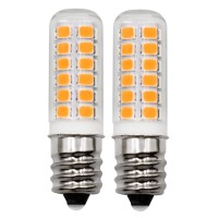 Zhenming E12 Led Bulb Candelabra Lamp Dryer Drum Light 10W 15W 20W 120V Replacement, 2W C7 Warm White 3000K For Small Appliance Parts, Night Light, Salt Lamp, Chandelier, Ceiling Fan, Pack Of 2