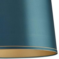 Soft Teal Medium Drum Lamp Shade With Gold Trim 14 Top X 16 Bottom X 11 High Spider Replacement With Harp And Finial Spri