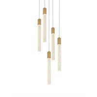 Weston 5 Lights Pendant In Satin Gold