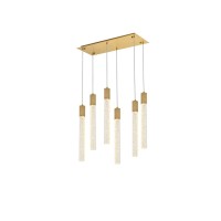 Weston 6 Lights Pendant In Satin Gold