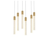 Weston 6 Lights Pendant In Satin Gold