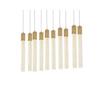 Weston 10 Lights Pendant In Satin Gold