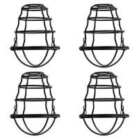 Industrial Light Bulb Cage 4 Pack, Diy Vintage Style Light Cage For Pendant Light Wall Lamp, Edison Lamp Guard, Industrial Lamp Cage, Wall Light Guard