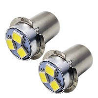 Ruiandsion 2Pcs P13.5S Led Bulb 3V White 2835 3Smd Chips Led Bulb Upgrade For Flashlights Torch Light,Non-Polarity