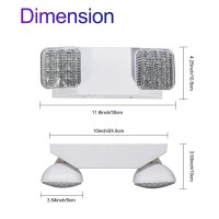 Cm Mzy Emergency Lights With Battery Backup Commercial Emergency Light Two Adjustable Led Light Head Emergency Lighting Fixtures