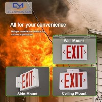 Cm Mzy Exit Sign With Emergency Lights Led Exit Sign Light With Battery Backup Red Letter Commercial Emergency Exit Sign Lights