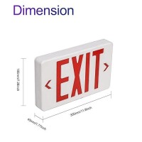 Cm Mzy Exit Sign With Emergency Lights Led Exit Sign Light With Battery Backup Red Letter Commercial Emergency Exit Sign Lights