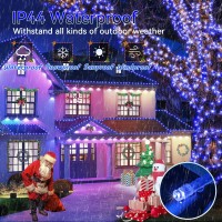 Hezbjiti Christmas String Lights Outdoor 1000 Led 394Ft 8 Lighting Modes Christmas Fairy Lights With Remote And Timer For Home