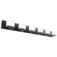 Ralbay Led Black Modern Vanity Light 6 Light Matte Black Bathroom Vanity Lights Acrylic Bathroom Vanity Lights Fixtures