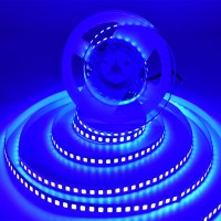 Led Light Strip, 16.4Ft 600 Units Smd 5054 Leds(5050 Upgraded), 16000Lm Flexible 12V Dc Non-Waterproof Light Strips, Led Ribbon, Diy Christmas Home Kitchen Indoor Party Decoration (Blue)