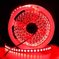 Led Light Strip, 16.4Ft 600 Units Smd 5054 Leds(5050 Upgraded), 16000Lm Flexible 12V Dc Waterproof Ip67 Light Strips, Led Ribbon, Diy Christmas Home Kitchen Indoor Party Decoration(Red)