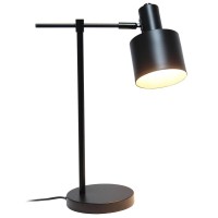 Simple Designs Metal Table Lamp, Black