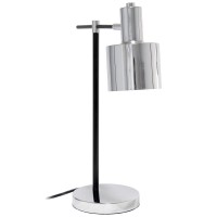 Simple Designs Metal Table Lamp, Chrome