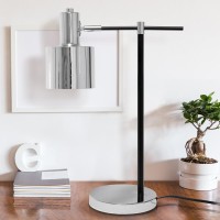 Simple Designs Metal Table Lamp, Chrome