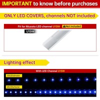 Muzata 33Ft/10M Continuous Transparent Smoky Black Led Cover Lens Clear Tape Light Seamless Plastic For U1Sw U Shape Aluminum Led Channel Lc03 Bb (Only Cover No Aluminum Led Channel Included)