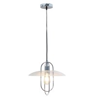 Simple Designs 1 Light Modern Metal Pendant Light, Chrome