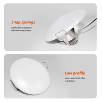 Dream Lighting Rv Recessed Led Lights 12V 35 Inch Led Recessed Ceiling Cabin Dome Lighting With Spring Clips 3500K 250Lm Pack