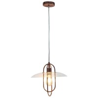 Simple Designs 1 Light Modern Metal Pendant Light, Rose Gold