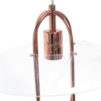 Simple Designs 1 Light Modern Metal Pendant Light, Rose Gold