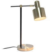 Simple Designs Metal Table Lamp, Antique Brass