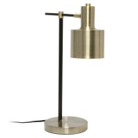 Simple Designs Metal Table Lamp, Antique Brass