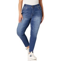 Wallflower Womens Ultra Skinny Mid-Rise Insta Soft Juniors Jeans (Standard And Plus), Hayden, 16 Plus