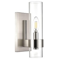 Linea Di Liara Teramo Farmhouse Brushed Nickel Wall Sconce Wall Lighting Modern Bathroom Wall Sconces Wall Lights For Hallway An