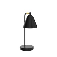 Industrial 3 Way Dimmable Touch Control Desk Lamp With 2 Usb Ports & Ac Outlet Bedside Nightstand Reading Lamp Flexible Head Farmhouse Black Table Lamp For Office Bedroom Living Room Bulb Included