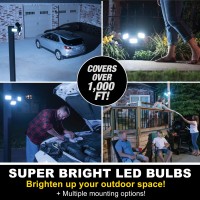 Bell+Howell Bionic Flood Light Ason Tv, Solar Lights Outdoor Waterproof- 50% Brighter 108 Cob-Led'S W/Motion Sensor 180 Swivel, Adjustable Panels For Garden, Lawn And Patio As Seen On Tv