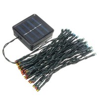 100 Led Garden Solar String Light Multi-Colour Fairy Outdoor 10M Lit Weather Proof