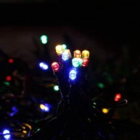 100 Led Garden Solar String Light Multi-Colour Fairy Outdoor 10M Lit Weather Proof