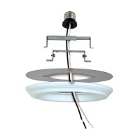 Ciata Lighting Recessed Can Light Conversion Kit To Pendant, Instant Light Conversion Kit For Light Fixtures In White Finish - 1 Pack