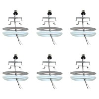 Ciata Lighting Recessed Can Light Conversion Kit To Pendant, Instant Light Conversion Kit For Light Fixtures In White Finish - 6 Pack