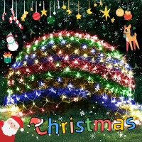 Jmexsuss 200 Led Net Lights Plug Inmesh Lights, 8 Modes 9.8Ft X 6.6Ft Net Lights Outdoor Mesh Lights,Waterproof Christmas Net Lights For Bushes(Multicolor)