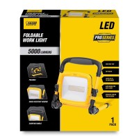 Feit Electric Work5000Xlplugfold 54W 5000 Lumens Proseries Ultra Bright Flood Wet Location 5000K Plug-In Portable Foldable Led Work Light