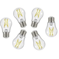 Satco S12406 Vintage Dimmable Led Filament Bulbs High Lumens 8.2 Watt 120 Volt A15 Soft White Light 3000K (6 Led Light Bulbs)