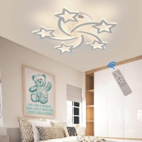 Stch Kids Ceiling Light 56W, Close To Ceiling Light Fixtures 256, Star Light Dimmable Modern Led Ceiling Light Chandelier Flush Mount Ceiling Lights For Bedroom Kids Room Nursery Childrens Room