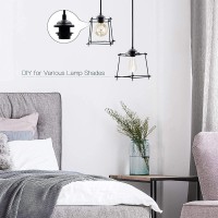 Pendant Light Kit 2Pcs Mini Pendant Light Cord Cable Socket E27 Lamp Holder With 3.94Ft Adjustable Industrial Vintage Hanging Ceiling Lantern Light Fixture For Bedroom Chandelier