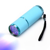 Coolrunner 1Pcs Led Flashlight, Small Glow Flashlights With 9 Led Lights, Portable Light Nail Dryer For Nail Gel (Blue)