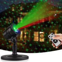 Christmas Decorative Laser Lights Projector Outdoors Decor Waterproof Led Red And Green Stars Twinkle For Xmas Home House Yard Garden Patio Wall Indoor Wireless Remote