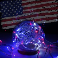 Twinkle Star 200 Led 66 Ft Fairy String Lights,Christmas Lights With 8 Lighting Modes,Mini String Lights Plug In For Indoor Outdoor Christmas Tree Garden Wedding Party Decoration (*Red & Blue & White)