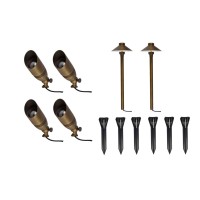 Aera Cast Brass Spot And Path Lighting Pack Of 6 Kit 2