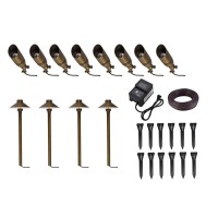 Aera Cast Brass Landscape Lighting Full Starter Pack Of 12 Kit 2