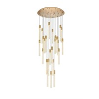 Weston 25 Lights Pendant In Satin Gold