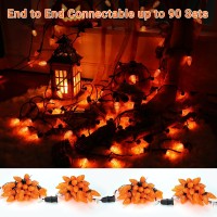 Brizled C9 Orange Lights 16Ft 25 Led Halloween Lights Connectable Ul Certified Orange Halloween Lights Outdoor Halloween Ligh