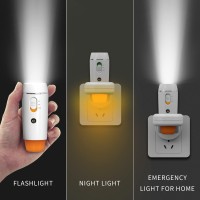 Thovas Emergency Flashlight 3In1 Led Power Failure Light Handheld Light Rechargeable Flashlight Plugin Night Light Multi