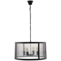 Frost Chandelier - Bold Elegance, Adjustable Chain, 4 Bulb Capacity, Versatile Design, Mesmerizing Ambiance, Sturdy Steel Trim.